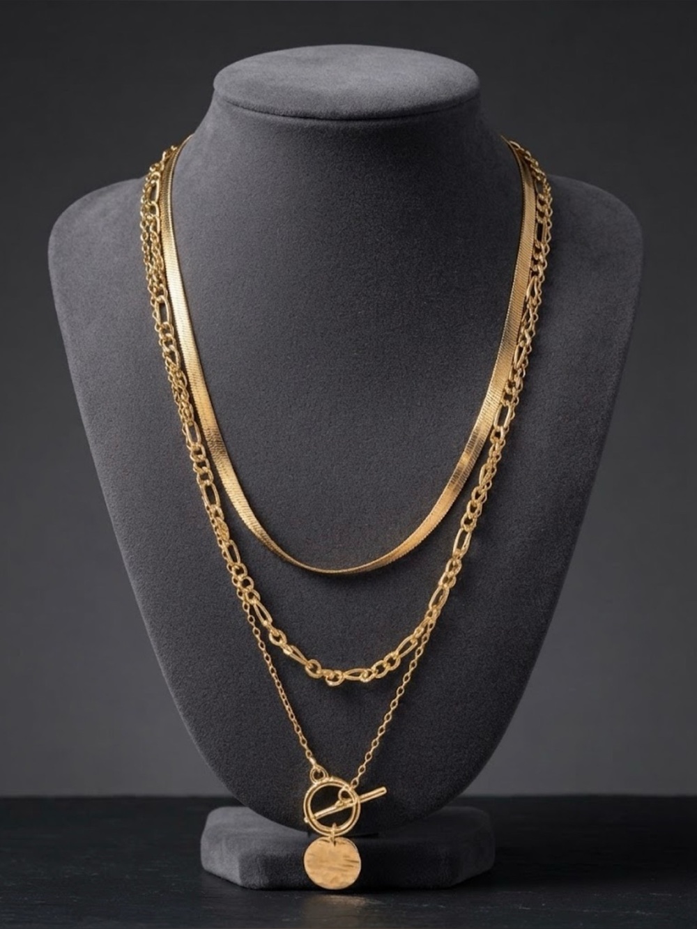 Layered Gold-Tone Pendant Necklace - Women Jewelry